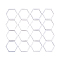 304 Stainless Steel Linking Ring, Hexagon, Stainless Steel Color, 13.5x12x0.8mm