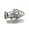 304 Stainless Steel Beads, Fish, Stainless Steel Color, 19x9x12mm, Hole: 2.5mm