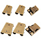 GORGECRAFT 6PCS 2 Sizes Iron Bolo Tie Slider Clasp Bolo Tie Tips Bolo Tie Buckle Accessories Slide Lock Clips for Tie Making Braided Leather Men Creative Gifts Bronze or Tie Clasp Set (Antique Golden)