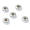 Non-Tarnish 202 Stainless Steel Spacer Beads, Flat Round, Stainless Steel Color, 8x4mm, Hole: 3mm