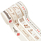 4 Rolls 4 Styles Cotton Handmade Printed Ribbon, for Gift Wrapping, Old Lace, Mixed Shapes, 5/8 inch(15.5mm), about 5.47 Yards(5m)/Set, 1roll/style