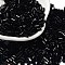 Opaque Colours Glass Round Bugle Beads, Tube, Black, 3.5~3.8x2~2.5mm, Hole: 1.2mm