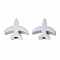 Tarnish Resistant 304 Stainless Steel Beads, Airplane, Stainless Steel Color, 11.5x13.5x3mm, Hole: 2mm