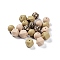 Round/Polygon Food Grade Silicone Focal Beads, Leopard Print Pattern, Dark Goldenrod, 14~15x15~18x14~15mm, Hole: 2.3~2.5mm, 20pcs/bag