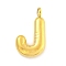 Ion Plating(IP) 304 Stainless Steel Pendants, Letter Charm, Golden, Letter J, 17x10x3mm, Hole: 2mm