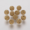 Polymer Clay Rhinestone Beads, Grade A, Round, Pave Disco Ball Beads, Light Colorado Topaz, 10x9.5mm, Hole: 1.5~1.8mm