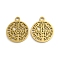 Ion Plating(IP) 304 Stainless Steel Charms, Laser Cut, Saint Benedict Medal, with Word CssmlNdsmd, Golden, 14.5x12x1mm, Hole: 1.5mm