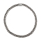 304 Stainless Steel Cuban Link Chain Necklaces, with Cubic Zirconia Clasp, Stainless Steel Color, 24.21 inch(61.5cm)