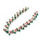 Handmade Lampwork Beads, Christmas Stocking, Colorful, 17~19x20~21x10~11mm, Hole: 1.2mm