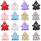 32Pcs 8 Styles Rack Plating & Spray Painted Alloy Enamel Pendants, Cadmium Free & Lead Free & Nickle Free, Ghost Charm, Mixed Color, 19.5x17.5x12.5mm, Hole: 1.8mm, 4pcs/style