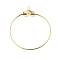 PVD Vacuum Plating 304 Stainless Steel Pendants, Hoop Earring Findings, Real 18K Gold Plated, 34x31x1.5mm, 20 Gauge, Hole: 1mm, Pin: 0.8mm