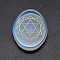 Opalite Cabochons, Oval with Chakra Pattern, 43~46x33~36x6~7mm