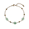 Real 18K Gold Plated Stainless Steel Natural Green Aventurine Handmade Chain Bracelets for Women