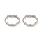 Alloy Bead Frame, Cloud, Platinum, 12x15x6x3.5mm, Hole: 1.2mm