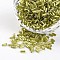 Silver Lined Round Hole Glass Bugle Beads, Dark Khaki, 3~5x1.8~2mm, Hole: 0.8mm, about 12000pcs/450g