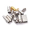 Brass/Stainless Steel Magnetic Clasps, Mixed Color, 15~23x6~12mm, Hole: 4~10mm