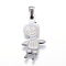 Tarnish Resistant 304 Stainless Steel Pendants, Boy, Stainless Steel Color, 25.5x13.5x2mm, Hole: 3x6mm