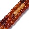 Natural Red Agate Beads Strands, Texture Tube, Islamic Prayer Beads for Rosary, 27x6mm, Hole: 1.5mm, about 14pcs/strand, 15.16 inch(38.5cm)