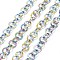 Ion Plating(IP) 304 Stainless Steel Rolo Chains, Unwelded, with Spool, Rainbow Color, 7x1mm, about 32.8 Feet(10m)/roll