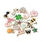 Alloy Enamel Pendant, Mixed Shape, Mixed Color, 11~23x8~18x1.5~3mm, Hole: 1.2~2.5mm