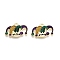 Carnival/Mardi Gras Theme Alloy Enamel & Glitter Powder Pendants, Carnival Theme, Lead Free & Cadmium Free, Golden, Hat, 15x22x2mm, Hole: 1.6mm