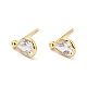 Серьги-капли из прозрачного кубического циркония X-EJEW-G297-23G-1