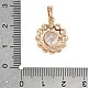 Латунные микро проложить кубического циркония подвески KK-E795-13KCG-3