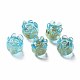 Ручная работа золотой фольги Lampwork бисер FOIL-T004-04B-1