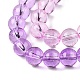 Выпечка расписные прозрачные стеклянные бусины DGLA-M001-8mm-01-3
