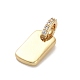 Латунные микропаве прозрачные подвески с фианитом KK-H493-03G-02-2