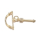 Кулоны из латуни с прозрачным фианитом ZIRC-F120-086G-3