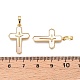 Подвески из латуни и ракушек KK-N254-209G-3