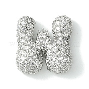 Подвески из латуни с покрытием из прозрачного кубического циркония KK-S378-01P-W