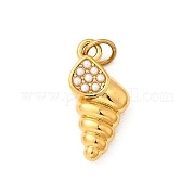 Подвески из искусственного жемчуга ABS из нержавеющей стали 304 STAS-B097-07G-02