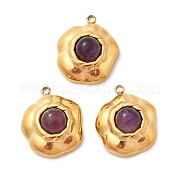 Подвески из натурального аметиста  STAS-P380-20G-03