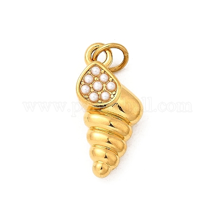 Подвески из искусственного жемчуга ABS из нержавеющей стали 304 STAS-B097-07G-02-1