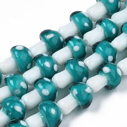 Гриб ручной Lampwork бисер пряди LAMP-R116-25-1
