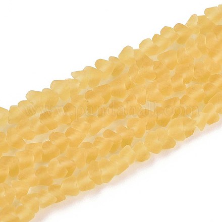 Матовые прозрачные стеклянные бусины GLAA-N016-4mm-23-1
