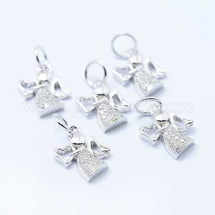Латунные микро проложить кубического циркония подвески X-KK-P133-03P-NR-1
