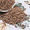 Baking Paint Glass Seed Beads, Cylinder, Tan, 2.5x2mm, Hole: 1.4mm, about 5039pcs/50g