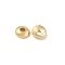 Brass Bead Caps, Cadmium Free & Nickel Free & Lead Free, Flat Round, Real 18K Gold Plated, 4x1mm, Hole: 1mm