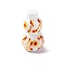 Handmade Lampwork Beads, Gourd, White, 39.5~40x21~22mm, Hole: 1.6~3mm