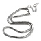 Non-Tarnish 304 Stainless Steel Round Snake Chain Necklace, Stainless Steel Color, 15.87 inch(40.3cm)