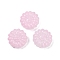 Transparent Glass Beads, Flowers, Baking Paint, Pink, 16x15.5x7.5mm, Hole: 1.2mm