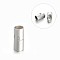 Tarnish Resistant Column 304 Stainless Steel Matte Surface Magnetic Clasps with Glue-in Ends, Stainless Steel Color, 22x10mm, Hole: 8mm