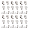 UNICRAFTALE 40pcs 20mm Long 304 Stainless Steel Clip-On Earrings Findings Metal Flat Round Back Tray Findings Hypoallergenic Ear Hoops Clip On Converter Earring Pads for Earring Making