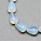 Opalite Bead Strands, teardrop, 14~15x10mm, Hole: 1.5mm, about 28pcs/strand, 15.75 inch
