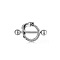 Snake 316 Surgical Stainless Steel Nipple Rings, Stainless Steel Color, 16mm