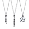 2Pcs 2 Style Brass Braided Macrame Pouch Empty Stone Holder for Pendant Necklaces Making, with 304 Stainless Steel Slide Beads, Nets Necklace, Gunmetal, 9-7/8~10-5/8 inch(25~27cm), 1pc/style