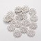 Tarnish Resistant 304 Stainless Steel Pendants, for DIY Jewelry Making and Crafting, Lotus, Stainless Steel Color, 15.8x15.8x1mm, Hole: 2mm